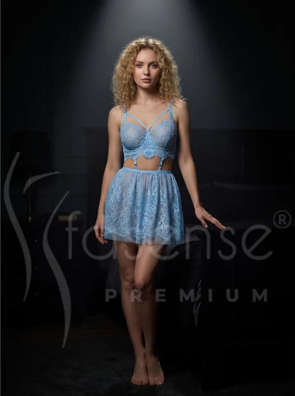 Criss-Cross_Strap_Bralette_&_Mini_Skirt,_Sensual_Sky_Blue_Sheer_Lace_Babydoll_Dress