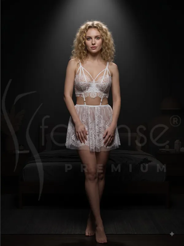 Criss-Cross_Strap_Bralette_&_Mini_Skirt,_Sensual_White_Sheer_Lace_Babydoll_Dress