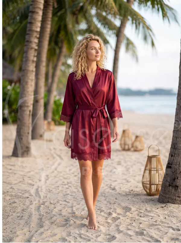 Elegant_Maroon_Satin_Robe_with_Lace_Trim_&_Waist_Tie_Belt