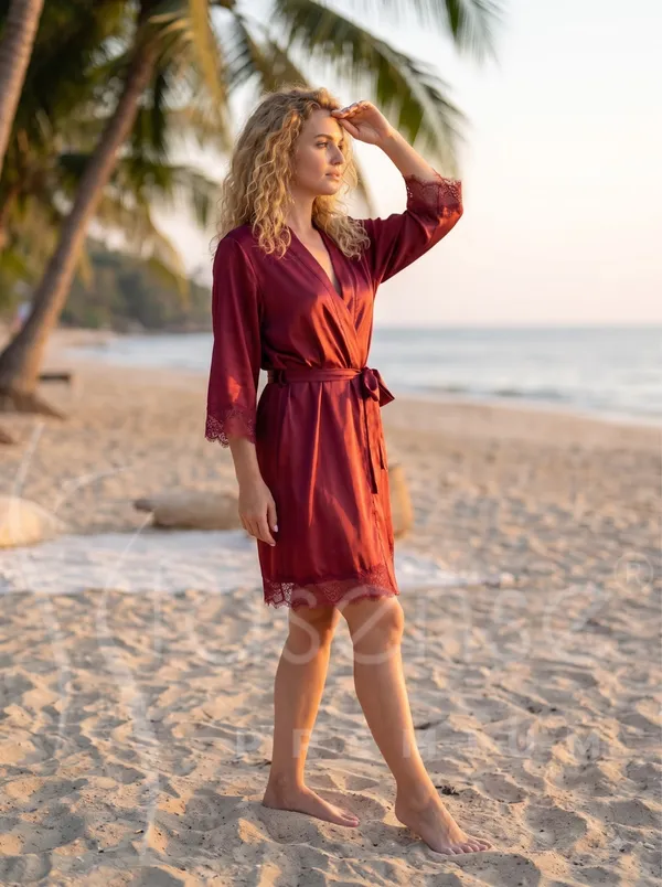 Elegant_Maroon_Satin_Robe_with_Lace_Trim_&_Waist_Tie_Belt