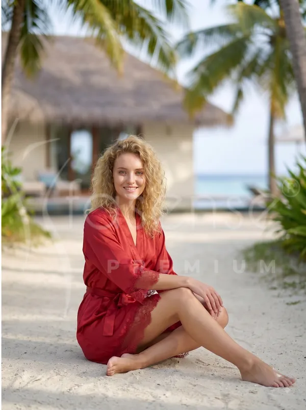 Elegant_Red_Satin_Robe_with_Lace_Trim_&_Waist_Tie_Belt