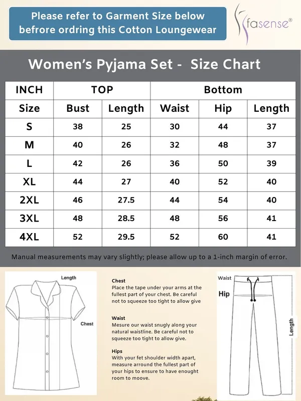 Fasense_Rayon_Cotton_Night_Suit_for_Women__Soft_Button-Down_Half_Sleeve_Loungewear_Pyjama_Set_for_Ladies
