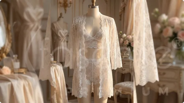 Fasense_White_Lace_Bridal_Lingerie_Set_with_Sheer_Robe_–_Premium_3-Piece_Honeymoon_Nightwear