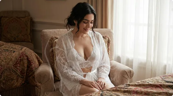 Fasense_White_Lace_Bridal_Lingerie_Set_with_Sheer_Robe_–_Premium_3-Piece_Honeymoon_Nightwear