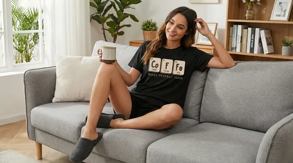 Fasense_Women's_Ultra-Soft_Tencel_Modal_Night_Suit_-_"Coffee_Makes_Perfect_Sense"_Top_and_Shorts_Set_with_Side_Pockets