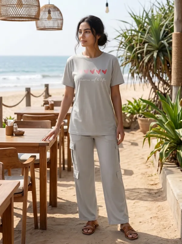 Fasense_Women's_"Tomorrow_Will_Be_Better"_Tencel_Modal_Night_Suit_-_Hopeful_Vibe_Sleepwear