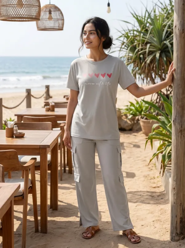 Fasense_Women's_"Tomorrow_Will_Be_Better"_Tencel_Modal_Night_Suit_-_Hopeful_Vibe_Sleepwear