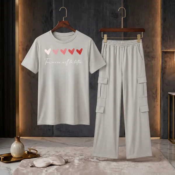 Fasense_Women's_"Tomorrow_Will_Be_Better"_Tencel_Modal_Night_Suit_-_Hopeful_Vibe_Sleepwear