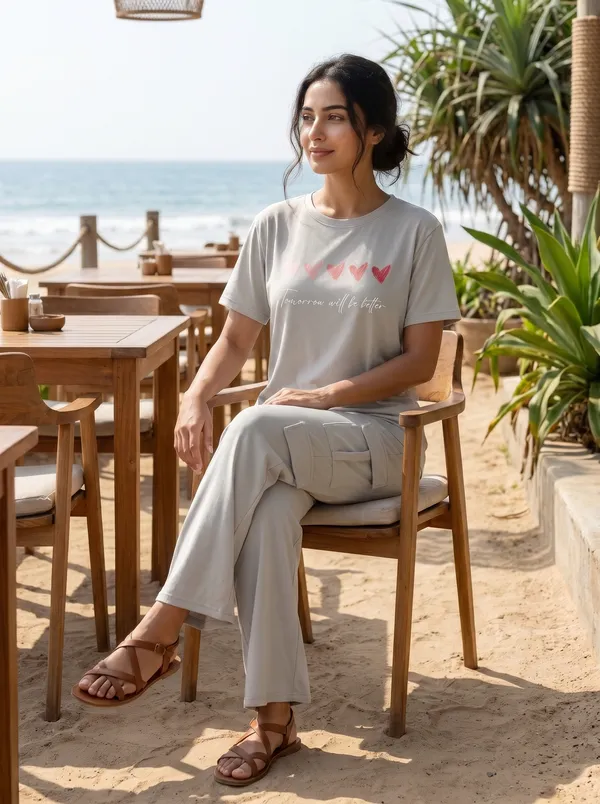 Fasense_Women's_"Tomorrow_Will_Be_Better"_Tencel_Modal_Night_Suit_-_Hopeful_Vibe_Sleepwear