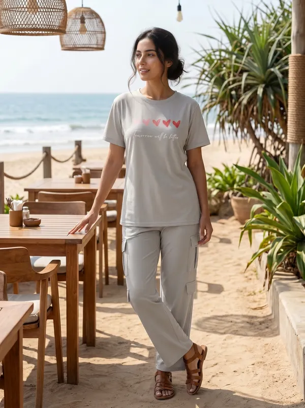 Fasense_Women's_"Tomorrow_Will_Be_Better"_Tencel_Modal_Night_Suit_-_Hopeful_Vibe_Sleepwear