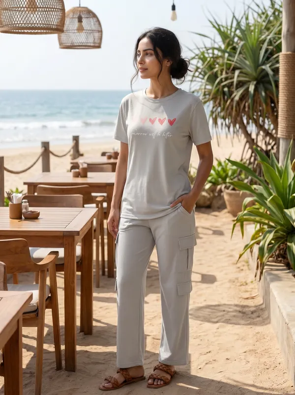 Fasense_Women's_"Tomorrow_Will_Be_Better"_Tencel_Modal_Night_Suit_-_Hopeful_Vibe_Sleepwear