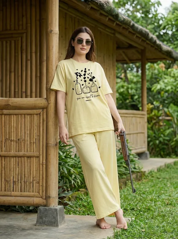Fasense_Pure_Sinker_Cotton_Night_Suit_for_Women,__Super-Soft_Everyday_Loungewear_Tee_&_Pyjama_Set_for_Ladies_(Breathable,_Relaxed_Fit)