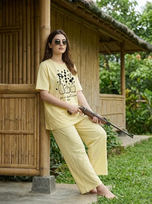 Fasense_Pure_Sinker_Cotton_Night_Suit_for_Women,__Super-Soft_Everyday_Loungewear_Tee_&_Pyjama_Set_for_Ladies_(Breathable,_Relaxed_Fit)