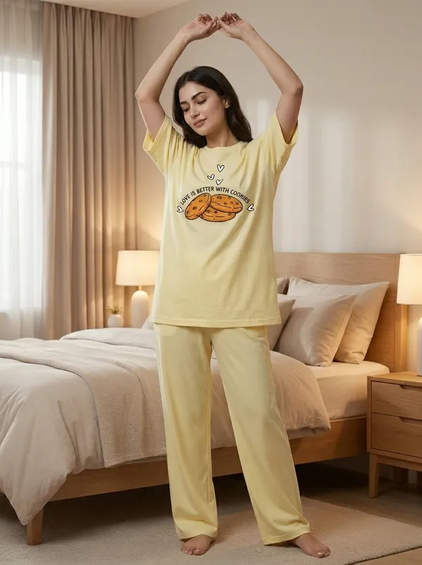 Fasense_Pure_Sinker_Cotton_Night_Suit_for_Women,__Super-Soft_Everyday_Loungewear_Tee_&_Pyjama_Set_for_Ladies_(Breathable,_Relaxed_Fit)