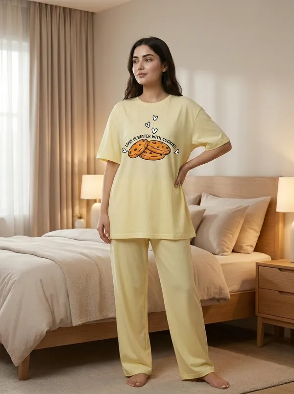 Fasense_Pure_Sinker_Cotton_Night_Suit_for_Women,__Super-Soft_Everyday_Loungewear_Tee_&_Pyjama_Set_for_Ladies_(Breathable,_Relaxed_Fit)