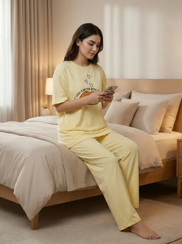 Fasense_Pure_Sinker_Cotton_Night_Suit_for_Women,__Super-Soft_Everyday_Loungewear_Tee_&_Pyjama_Set_for_Ladies_(Breathable,_Relaxed_Fit)