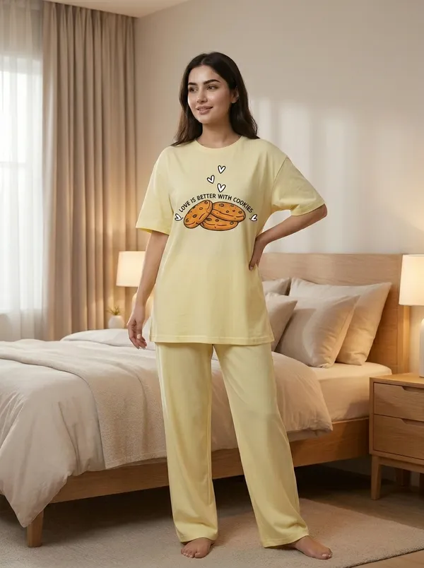 Fasense_Pure_Sinker_Cotton_Night_Suit_for_Women,__Super-Soft_Everyday_Loungewear_Tee_&_Pyjama_Set_for_Ladies_(Breathable,_Relaxed_Fit)