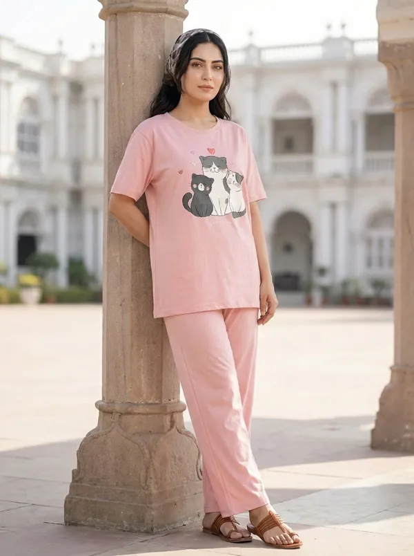Fasense_Pure_Sinker_Cotton_Night_Suit_for_Women,__Super-Soft_Everyday_Loungewear_Tee_&_Pyjama_Set_for_Ladies_(Breathable,_Relaxed_Fit)