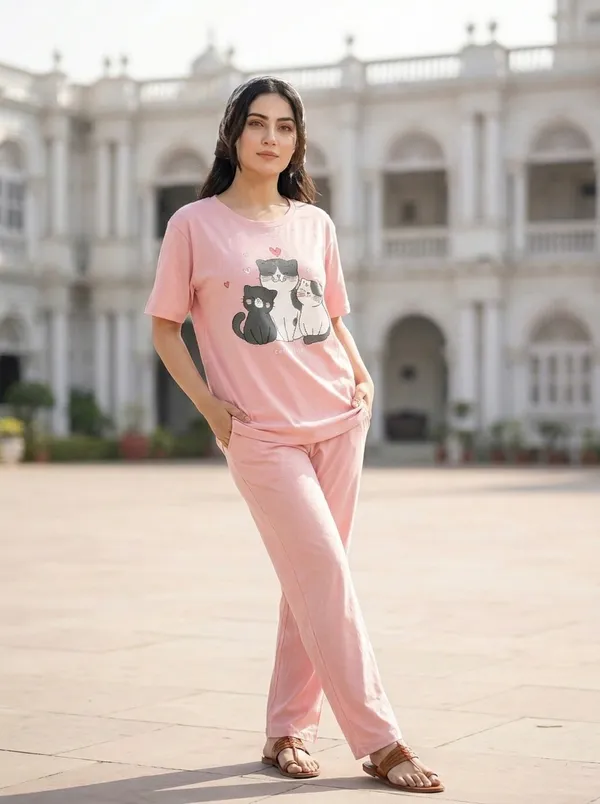 Fasense_Pure_Sinker_Cotton_Night_Suit_for_Women,__Super-Soft_Everyday_Loungewear_Tee_&_Pyjama_Set_for_Ladies_(Breathable,_Relaxed_Fit)