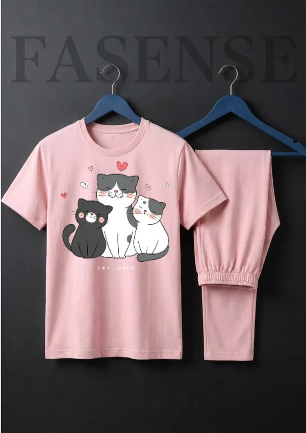 Fasense_Pure_Sinker_Cotton_Night_Suit_for_Women,__Super-Soft_Everyday_Loungewear_Tee_&_Pyjama_Set_for_Ladies_(Breathable,_Relaxed_Fit)