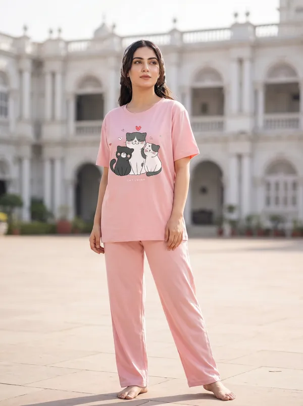 Fasense_Pure_Sinker_Cotton_Night_Suit_for_Women,__Super-Soft_Everyday_Loungewear_Tee_&_Pyjama_Set_for_Ladies_(Breathable,_Relaxed_Fit)