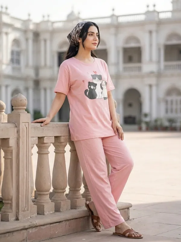 Fasense_Pure_Sinker_Cotton_Night_Suit_for_Women,__Super-Soft_Everyday_Loungewear_Tee_&_Pyjama_Set_for_Ladies_(Breathable,_Relaxed_Fit)