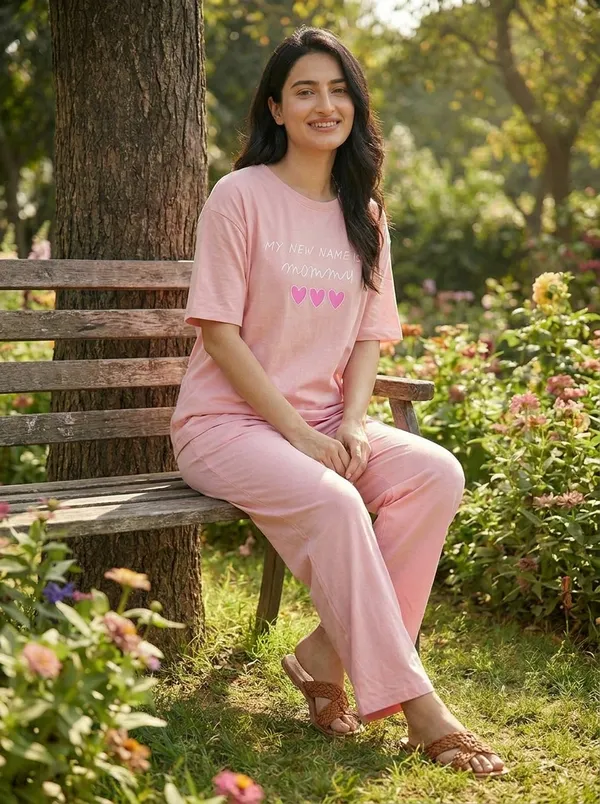 Fasense_Pure_Sinker_Cotton_Night_Suit_for_Women,__Super-Soft_Everyday_Loungewear_Tee_&_Pyjama_Set_for_Ladies_(Breathable,_Relaxed_Fit)