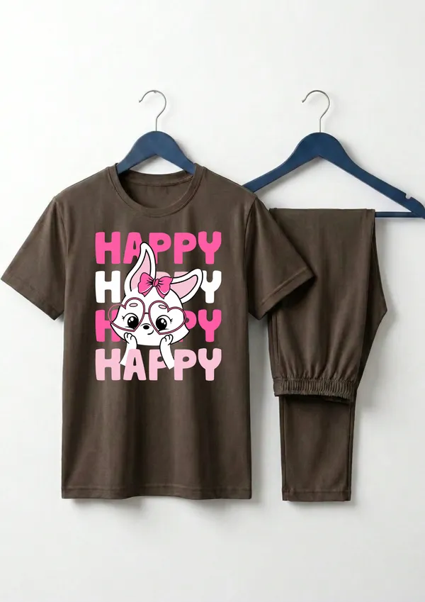 Fasense_Pure_Sinker_Cotton_Night_Suit_for_Women_("Happy_Bunny"_Edition),_Soft_&_Breathable_Loungewear_Pyjama_Set_for_Ladies