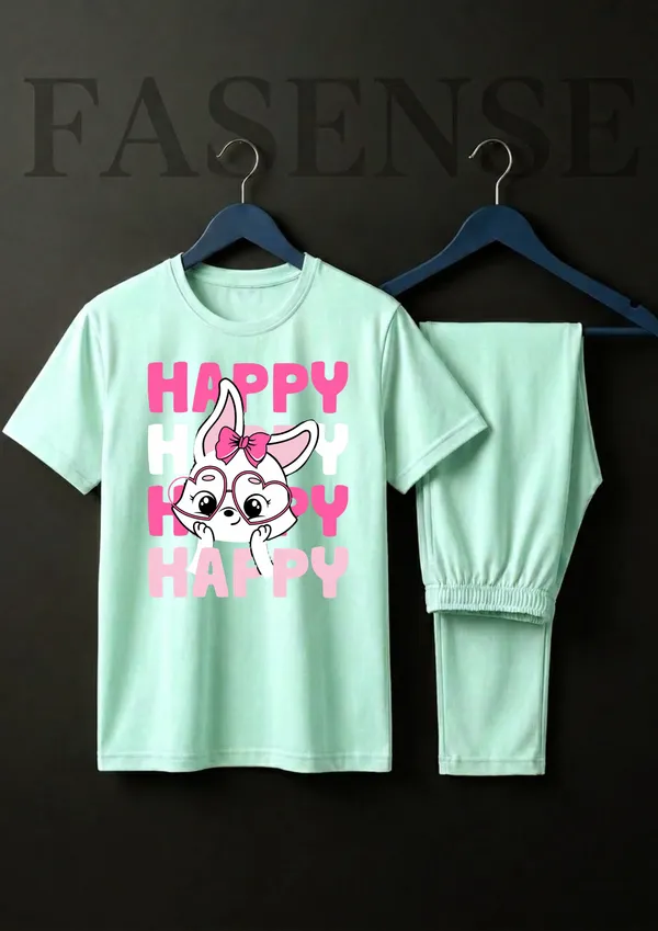 Fasense_Pure_Sinker_Cotton_Night_Suit_for_Women_("Happy_Bunny"_Edition),_Soft_&_Breathable_Loungewear_Pyjama_Set_for_Ladies