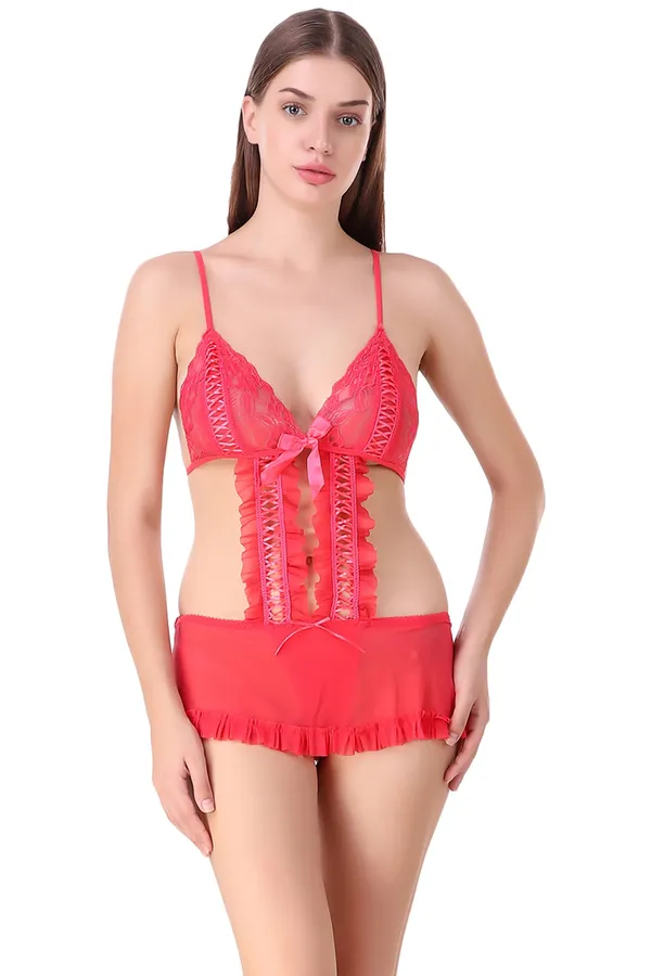 Women's_Sheer_Powernet_Babydoll_Collection_(One_Size:_30-38_inch)__Elegant_Lace_Nightwear_and_Intimate_Sets