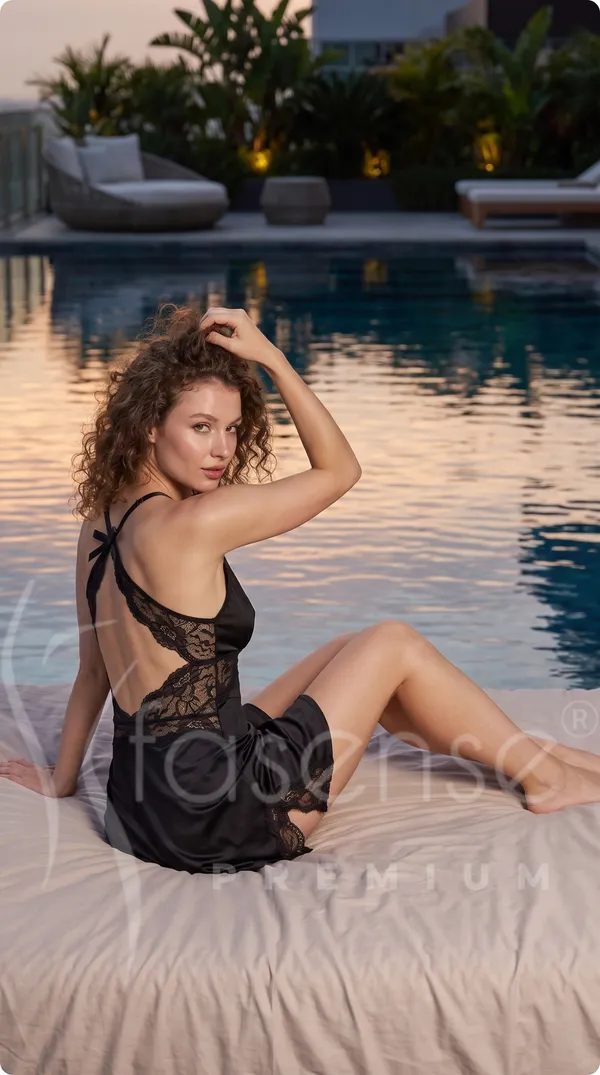 Women's_Floral_Print_Satin_Babydoll_Dress_Sheer_Lace_V-Neck_Chemise_Sleepwear