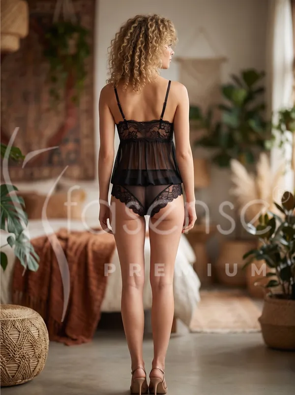 Women's_Maroon_Sheer_Powernet_Babydoll_Lingerie_Set_with_Floral_Lace_Neckline