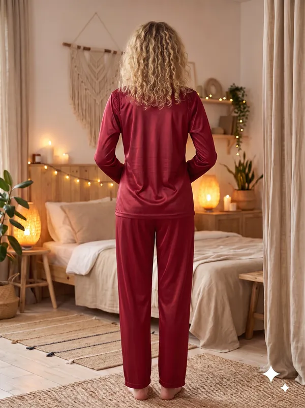 Women's_Soft_Maroon_Satin_Night_Suit_-_Long_Sleeve_Top_and_Pyjama_Set
