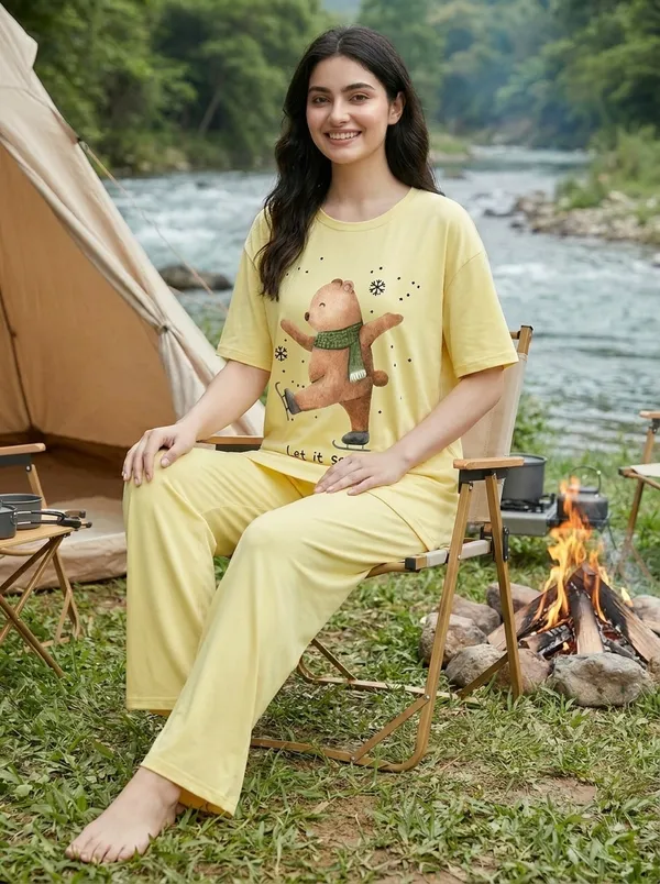 Fasense_Pure_Sinker_Cotton_Night_Suit_for_Women,__Super-Soft_Everyday_Loungewear_Tee_&_Pyjama_Set_for_Ladies_(Breathable,_Relaxed_Fit)
