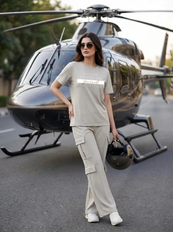 Fasense_Women's_"Believe_In_Your_Self"_Tencel_Modal_Lycra_Night_Suit_-_Empowering_Loungewear