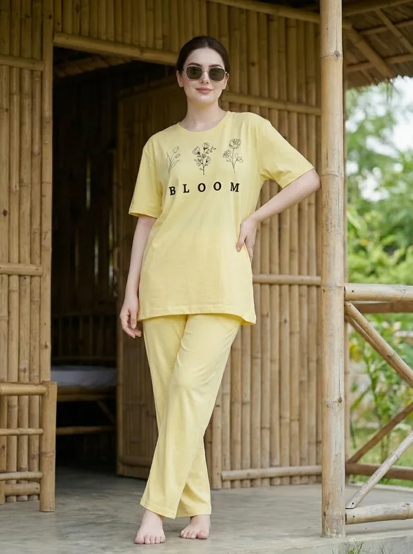 Fasense_Pure_Sinker_Cotton_Night_Suit_for_Women,__Super-Soft_Everyday_Loungewear_Tee_&_Pyjama_Set_for_Ladies_(Breathable,_Relaxed_Fit)