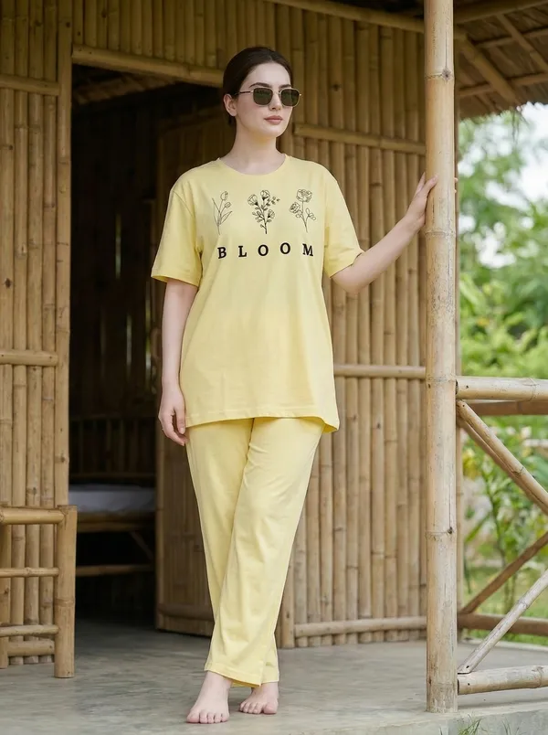 Fasense_Pure_Sinker_Cotton_Night_Suit_for_Women,__Super-Soft_Everyday_Loungewear_Tee_&_Pyjama_Set_for_Ladies_(Breathable,_Relaxed_Fit)