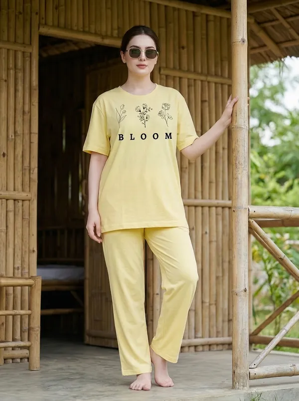 Fasense_Pure_Sinker_Cotton_Night_Suit_for_Women,__Super-Soft_Everyday_Loungewear_Tee_&_Pyjama_Set_for_Ladies_(Breathable,_Relaxed_Fit)
