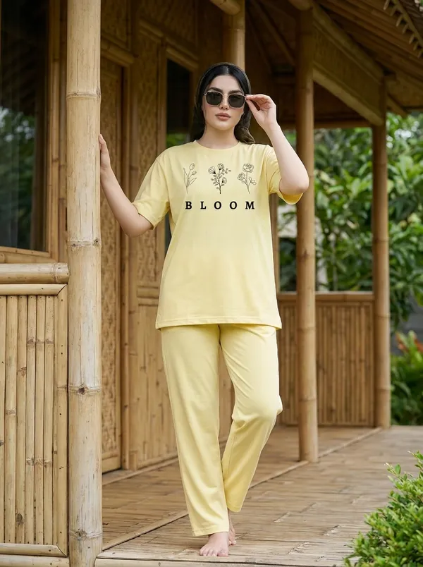 Fasense_Pure_Sinker_Cotton_Night_Suit_for_Women,__Super-Soft_Everyday_Loungewear_Tee_&_Pyjama_Set_for_Ladies_(Breathable,_Relaxed_Fit)
