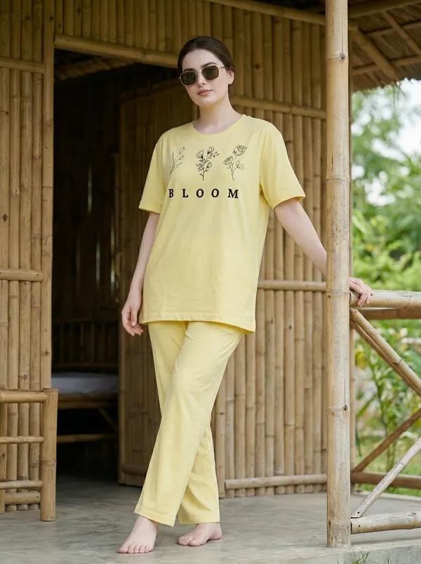 Fasense_Pure_Sinker_Cotton_Night_Suit_for_Women,__Super-Soft_Everyday_Loungewear_Tee_&_Pyjama_Set_for_Ladies_(Breathable,_Relaxed_Fit)