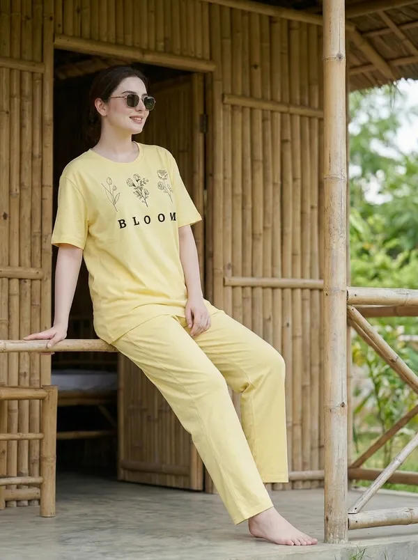 Fasense_Pure_Sinker_Cotton_Night_Suit_for_Women,__Super-Soft_Everyday_Loungewear_Tee_&_Pyjama_Set_for_Ladies_(Breathable,_Relaxed_Fit)