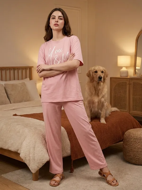 Fasense_Pure_Sinker_Cotton_Night_Suit_for_Women,__Super-Soft_Everyday_Loungewear_Tee_&_Pyjama_Set_for_Ladies_(Breathable,_Relaxed_Fit)