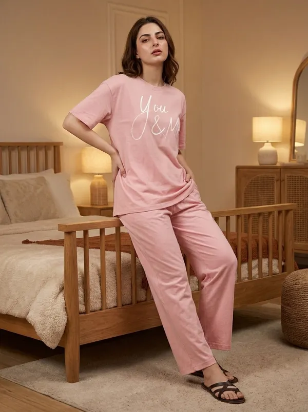 Fasense_Pure_Sinker_Cotton_Night_Suit_for_Women,__Super-Soft_Everyday_Loungewear_Tee_&_Pyjama_Set_for_Ladies_(Breathable,_Relaxed_Fit)