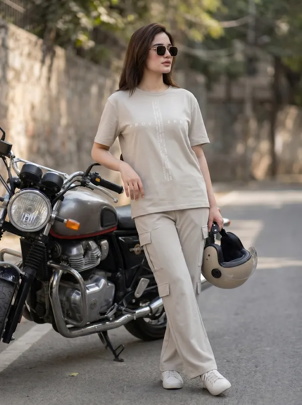 Fasense_Women's_"Proverbs"_Tencel_Modal_Lycra_Oversized_Tshirt_and_Cargo_Set_-_Wisdom_Print_Night_Suit