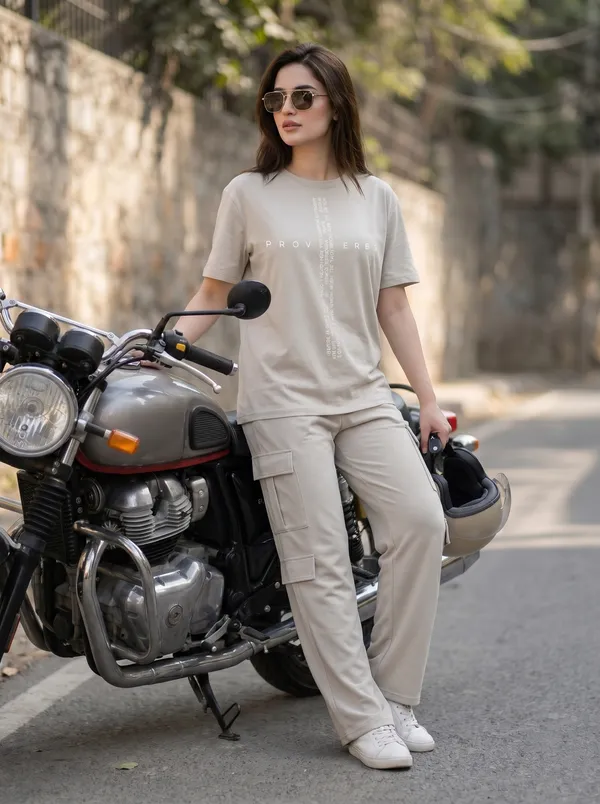 Fasense_Women's_"Proverbs"_Tencel_Modal_Lycra_Oversized_Tshirt_and_Cargo_Set_-_Wisdom_Print_Night_Suit