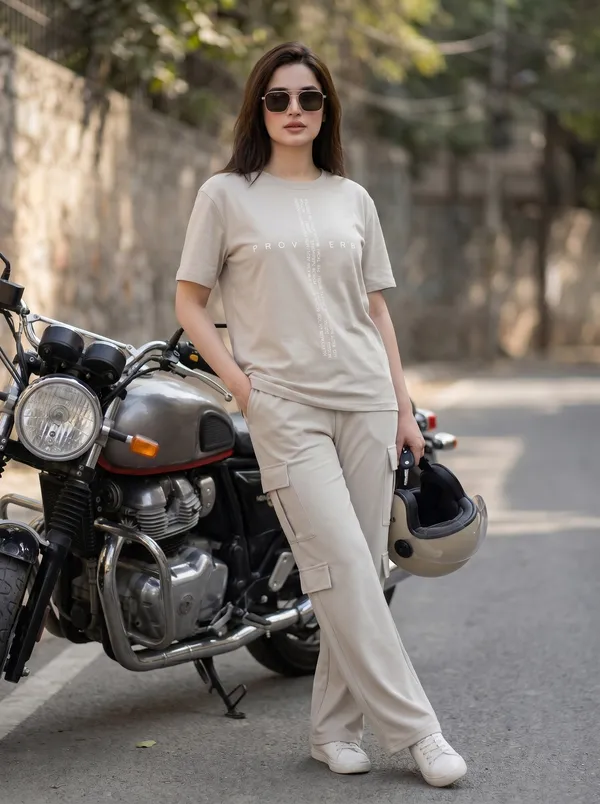Fasense_Women's_"Proverbs"_Tencel_Modal_Lycra_Oversized_Tshirt_and_Cargo_Set_-_Wisdom_Print_Night_Suit