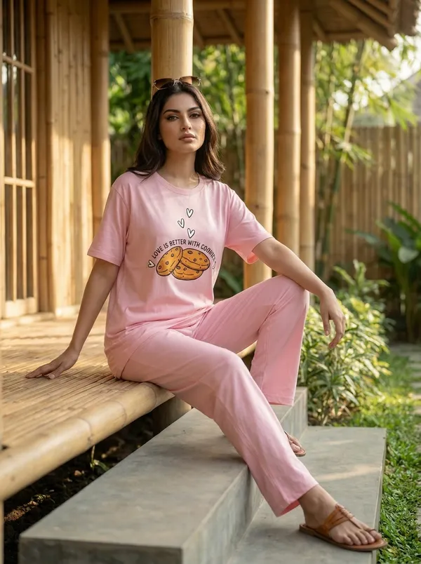 Fasense_Pure_Sinker_Cotton_Night_Suit_for_Women,__Super-Soft_Everyday_Loungewear_Tee_&_Pyjama_Set_for_Ladies_(Breathable,_Relaxed_Fit)