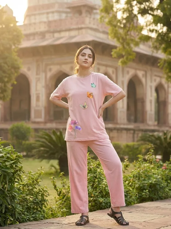 Fasense_Pure_Sinker_Cotton_Night_Suit_for_Women,__Super-Soft_Everyday_Loungewear_Tee_&_Pyjama_Set_for_Ladies_(Breathable,_Relaxed_Fit)