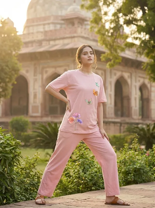 Fasense_Pure_Sinker_Cotton_Night_Suit_for_Women,__Super-Soft_Everyday_Loungewear_Tee_&_Pyjama_Set_for_Ladies_(Breathable,_Relaxed_Fit)