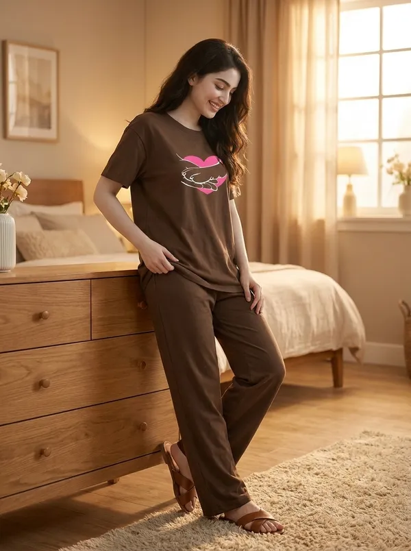 Fasense_Pure_Sinker_Cotton_Night_Suit_for_Women,__Super-Soft_Everyday_Loungewear_Tee_&_Pyjama_Set_for_Ladies_(Breathable,_Relaxed_Fit)
